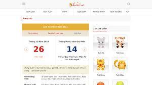 giao diện web lich365